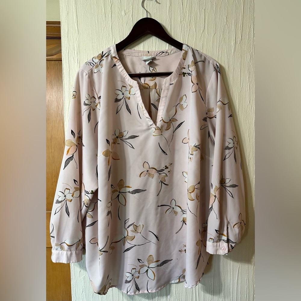 Ava & Viv Women's Plus Size Floral Blouse